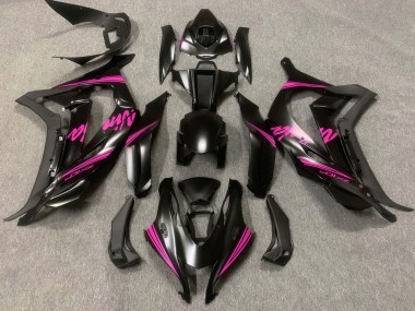 Carenagens Moto Kawasaki ZX10R 2016-2020 - Preto Fosco Rosa Ninja
