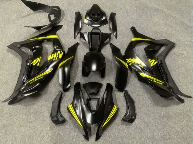 Carenagens Moto Kawasaki ZX10R 2016-2020 - Preto Fosco Amarelo Ninja