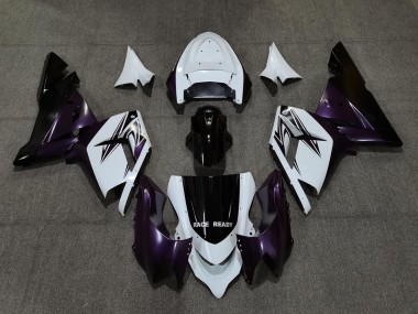 Carenagens Moto Kawasaki ZX10R 2004-2005 - Branco Roxo Preto