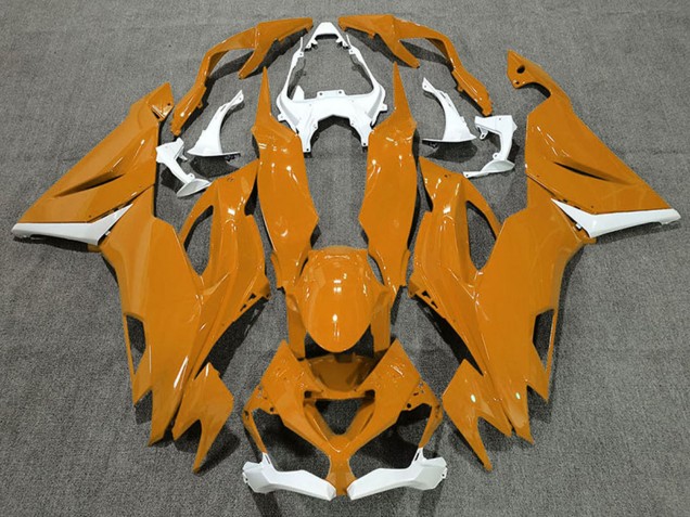Carenagens Moto Kawasaki ZX6R 2019-2022 - Branco Laranja