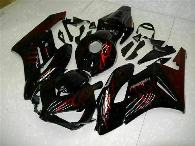Carenagens Moto Honda CBR1000RR 2004-2005 - Preto Brilhante Vermelho Chama