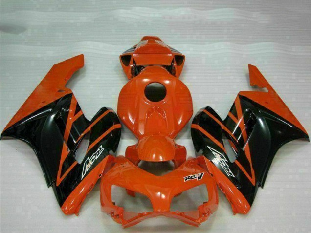 Carenagens Moto Honda CBR1000RR 2004-2005 - Laranja Preto Brilhante