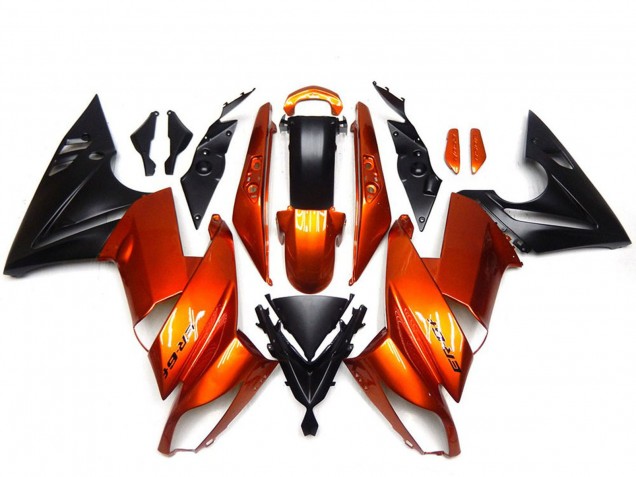 Carenagens Moto Kawasaki Ninja 650R 2009-2011 - Laranja Preto