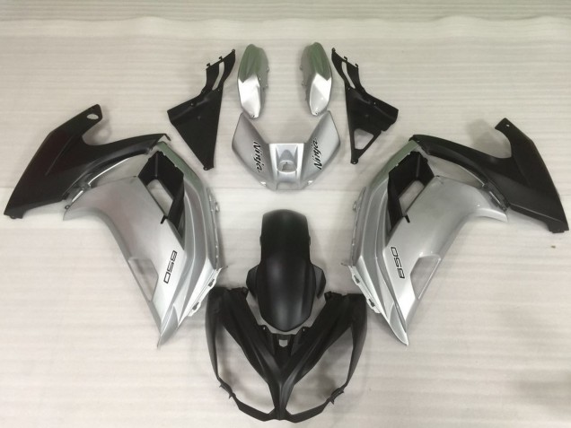 Carenagens Moto Kawasaki Ninja 650R 2009-2011 - Prata Preto Fosco
