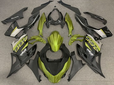 Carenagens Moto Kawasaki Ninja 400 2018-2024 - Liquid Amarelo Preto Brilhante Preto Fosco OEM Estilo