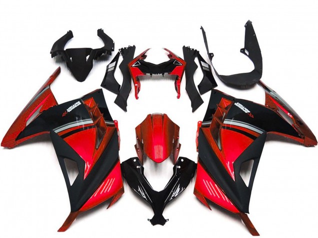 Carenagens Moto Kawasaki Ninja 300 2013-2024 - Vermelho Preto