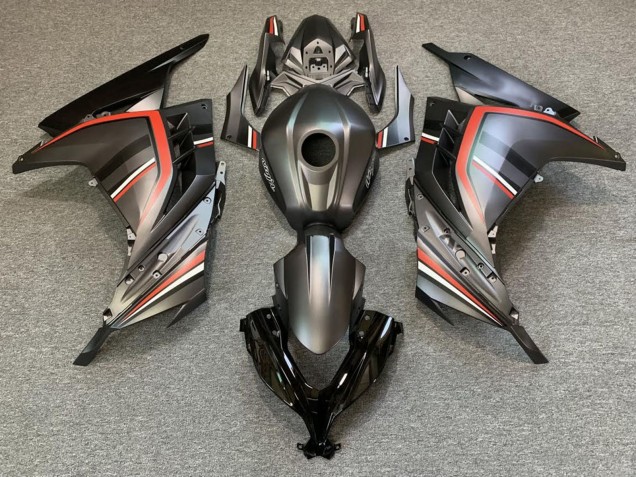 Carenagens Moto Kawasaki Ninja 300 2013-2024 - Preto Fosco Vermelho