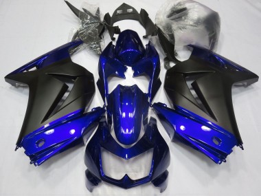 Carenagens Moto Kawasaki Ninja 250 2008-2012 - Azul Preto Fosco