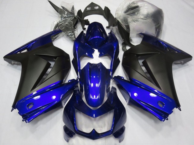 Carenagens Moto Kawasaki Ninja 250 2008-2012 - Azul Preto Fosco