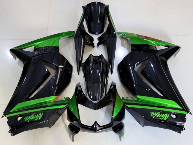 Carenagens Moto Kawasaki Ninja 250 2008-2012 - Verde Preto Brilhante