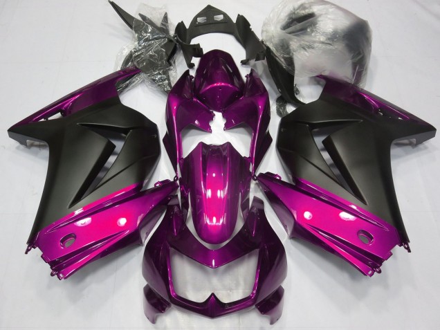 Carenagens Moto Kawasaki Ninja 250 2008-2012 - Rosa Preto Fosco