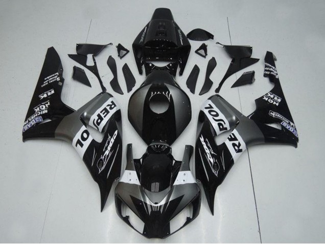 Carenagens Moto Honda CBR1000RR 2004-2005 - Cinzento Branco Preto Brilhante Repsol