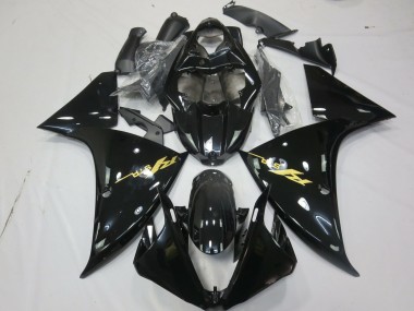 Carenagens Moto Yamaha R1 2009-2011 - Preto Brilhante Ouro Decal