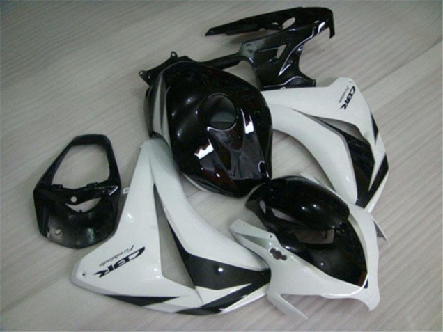 Kits Carenagens Moto Honda CBR1000RR 2008-2011 - Branco Preto Brilhante