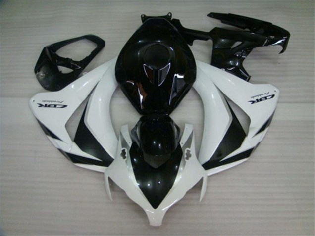 Kits Carenagens Moto Honda CBR1000RR 2008-2011 - Branco Preto Brilhante