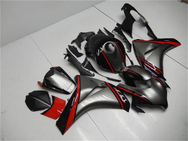 Carenagem Moto Honda CBR1000RR 2008-2011 - Cinzento Vermelho Preto Brilhante