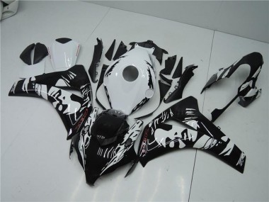 Carenagens ABS Honda CBR1000RR 2008-2011 - Branco Preto Brilhante