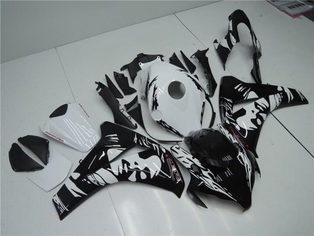 Carenagens ABS Honda CBR1000RR 2008-2011 - Branco Preto Brilhante
