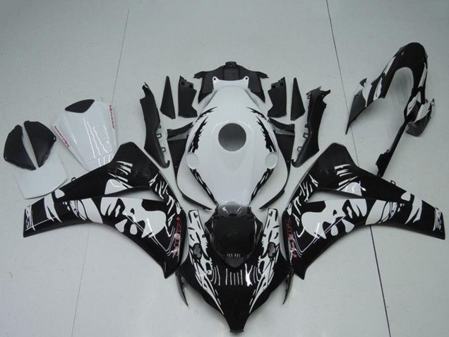Carenagens ABS Honda CBR1000RR 2008-2011 - Branco Preto Brilhante