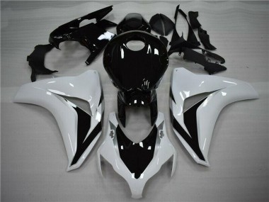 Carenagem Moto Honda CBR1000RR 2008-2011 - Branco Preto Brilhante