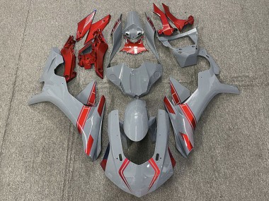 Carenagens Moto Yamaha R1 2015-2019 - Nardo Cinzento Vermelho