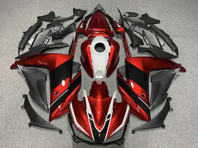 Carenagens Moto Yamaha R3 2015-2018 - Vermelho Branco Preto Brilhante