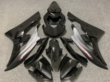 Carenagens Moto Yamaha R6 2006-2007 - Preto Brilhante Prata