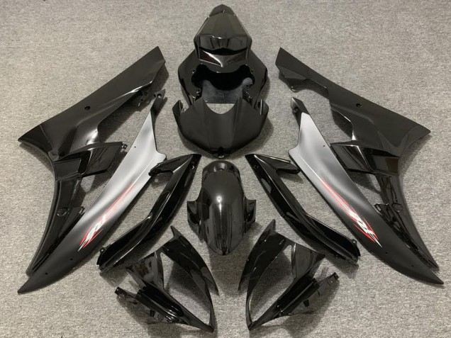 Carenagens Moto Yamaha R6 2006-2007 - Preto Brilhante Prata
