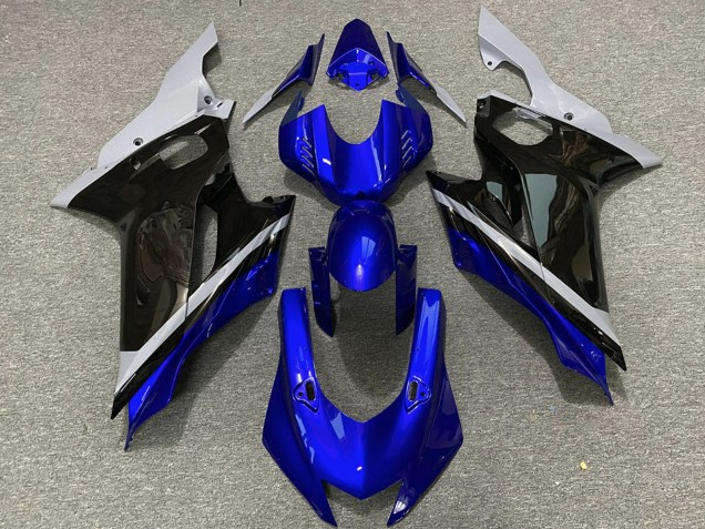 Carenagens Moto Yamaha R6 2017-2023 - Cinzento Azul Preto Brilhante