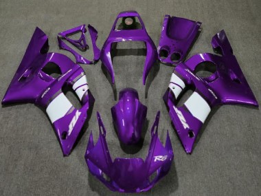 Carenagens Moto Yamaha R6 1998-2002 - Roxo Escuro Branco
