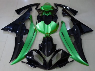 Carenagens Moto Yamaha R6 2008-2016 - Verde Preto Brilhante