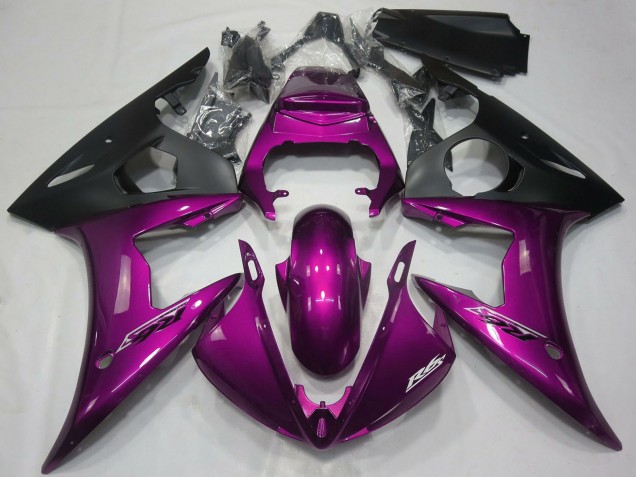 Carenagens Moto Yamaha R6 2005 - Dark Rosa Preto Fosco