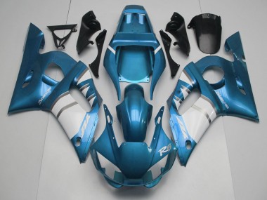 Carenagens Moto Yamaha R6 1998-2002 - Azul Branco Prata