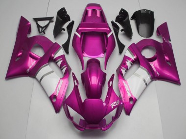 Carenagens Moto Yamaha R6 1998-2002 - Rosa Branco