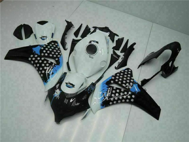 Carenagem Moto Honda CBR1000RR 2008-2011 - Branco Azul Preto Brilhante