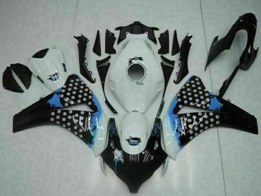 Carenagem Moto Honda CBR1000RR 2008-2011 - Branco Azul Preto Brilhante