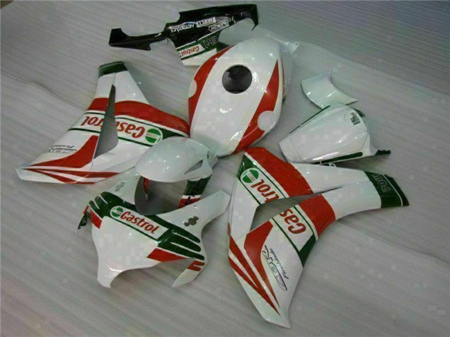 Carenagens Moto Honda CBR1000RR 2008-2011 - Branco Vermelho Verde Castrol