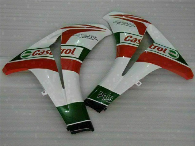 Carenagens Moto Honda CBR1000RR 2008-2011 - Branco Vermelho Verde Castrol