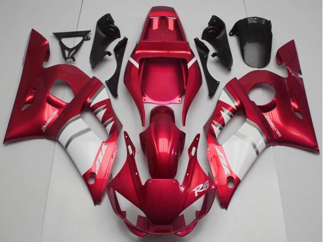 Carenagens Moto Yamaha R6 1998-2002 - Vermelho Branco
