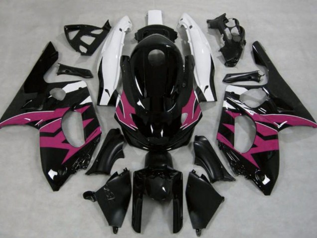 Carenagens Moto Yamaha YZF600R Thundercat 1996-2007 - Preto Brilhante Dark Rosa Branco