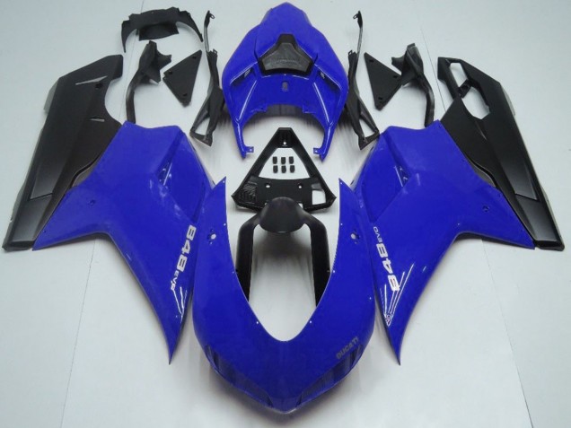 Carenagens Moto Ducati 848 2007-2014 - Azul Preto Fosco