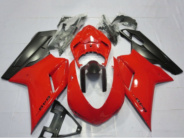 Carenagens Moto Ducati 848 2007-2014 - Vermelho Preto Fosco