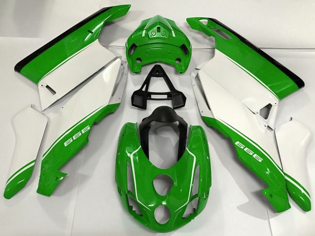 Carenagens Moto Ducati 999 2003-2004 - Branco Verde Preto