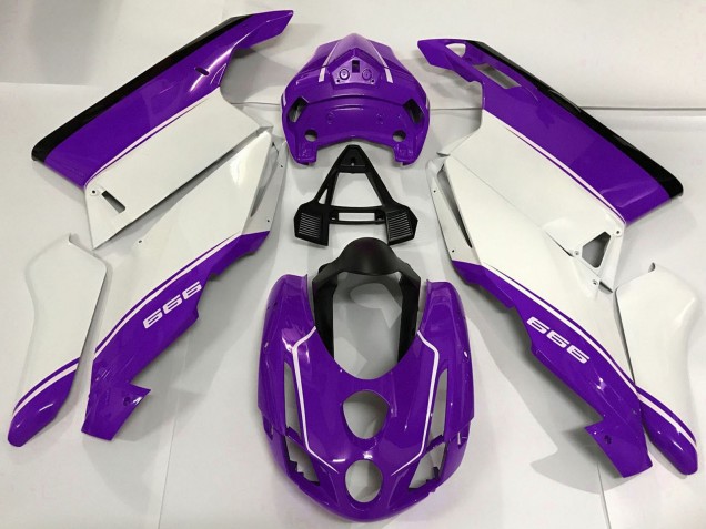 Carenagens Moto Ducati 999 2003-2004 - Branco Roxo Preto