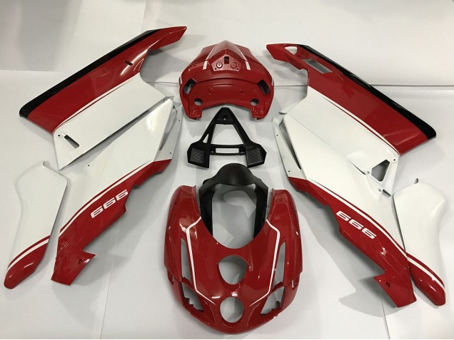Carenagens Moto Ducati 999 2003-2004 - Branco Vermelho Preto