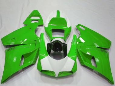 Carenagens Moto Ducati 916 1993-2005 - Verde Branco Preto Brilhante Performance