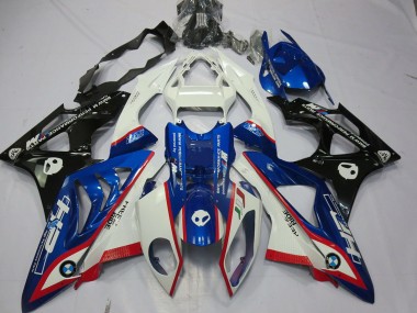 Carenagem Moto BMW S1000RR 2009-2014 - Branco Vermelho Azul Preto Brilhante HP