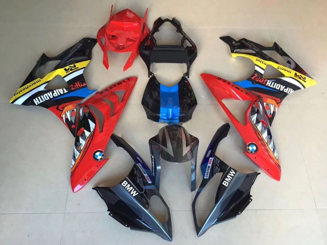 Carenagens Moto BMW S1000RR 2009-2014 - Amarelo Azul Vermelho Preto Tubarão