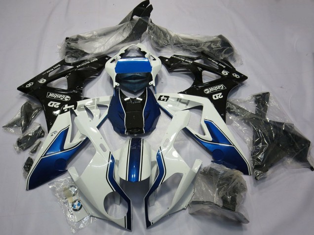 Carenagem Moto BMW S1000RR 2015-2016 - Branco Azul Preto Brilhante