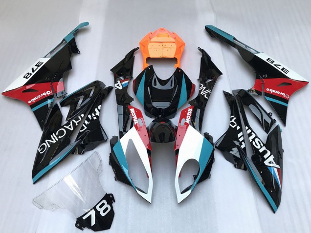 Carenagens Moto BMW S1000RR 2009-2014 - Branco Azul Vermelho Laranja Motul Austin Corrida